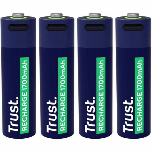 Trust Battery - 4Pack - For Household - Battery Rechargeable - AA - 1700 mAh Shelf Life