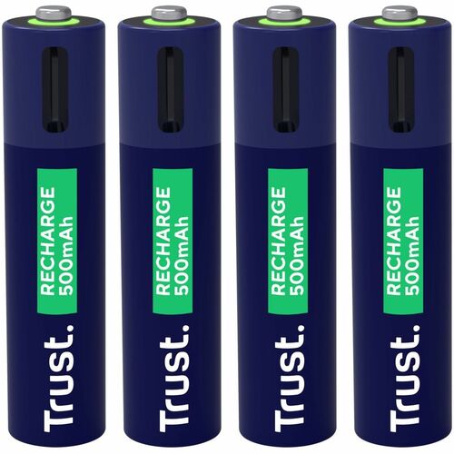 Trust Battery - 4Pack - Battery Rechargeable - AAA - 500 mAh Shelf Life