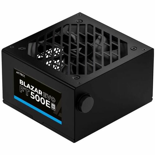 Fuente de Poder Acteck ATX Blazar Evo FT500E / 500W / 1xATX 20+4 + 1xATX12V + 2xSATA / 1xMolex / Advanced Negro
