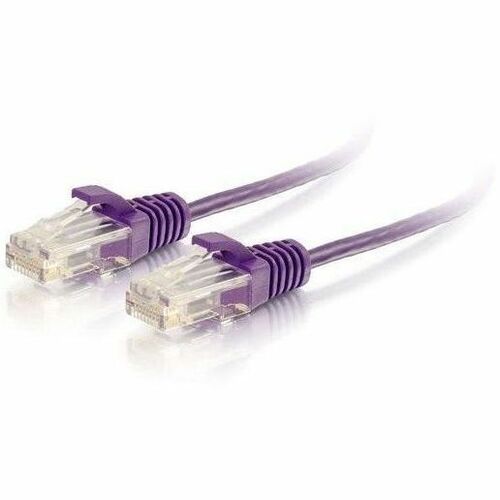 C2G 15ft (4.57m) Cat6 Snagless Unshielded (UTP) Slim Ethernet Network Patch Cable - Purple - C2G 15ft (4.57m) Cat6 Snagles