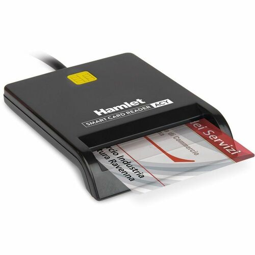 Hamlet Lettore Smart Card USB-C + USB-A compatibile con Camere di Commercio, Firma digitale, CNS, CRS, ATe e Tessera sanit