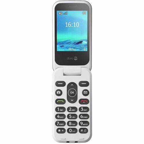 Doro 2880 17 MB Feature Phone - Flexibler faltbarer Bildschirm QVGA 320 x 240 - 4G - Schwarz, Weiß - Flip - 1 SIM Support 