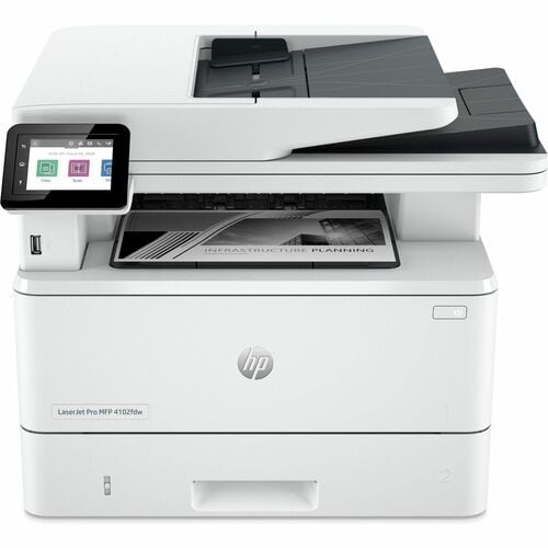 HP LaserJet Pro 4102FDW Laser Multifunction Printer - Copier/Fax/Printer/Scanner - 1200 x 1200 dpi Print - For Plain Paper