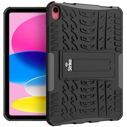 Strike Rugged Case for Apple iPad (11th/10th Gen) (Black) - For Apple iPad (10th Generation), iPad (11th Generation), iPad