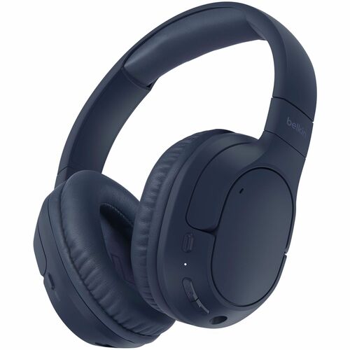 Belkin SoundForm Surround Wired/Wireless On-ear, Over-the-head, Over-the-ear Stereo Headset - Blue - Binaural - Ear-cup - 