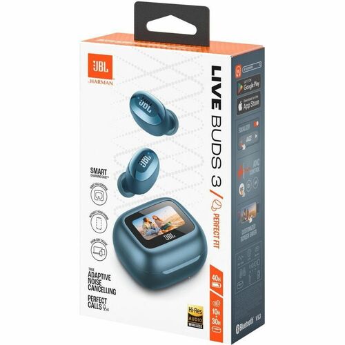 JBL Live Buds 3 True Wireless Noise Cancelling Bud-Type Earbuds - Stereo - True Wireless - Bluetooth - 16 Ohm - 20 Hz to 4