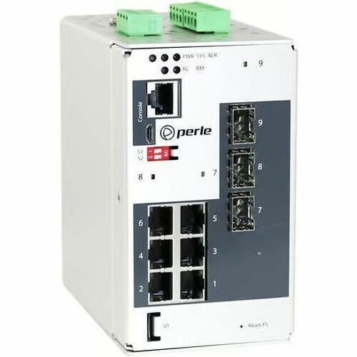 IDS-409-3SFP-XT Industrial Managed Switch, 9 ports: 6 x 10/100/1000Base-T Base-T RJ-45 ports and 3 x 100/1000BASE-X SFP sl