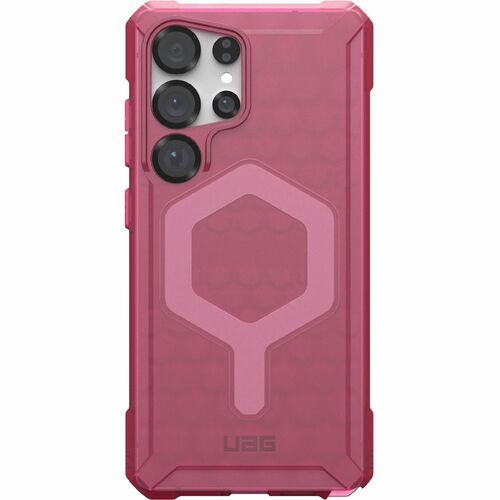 Urban Armor Gear Essential Armor Case for Samsung Galaxy S25 Ultra Smartphone - Hex Pattern - Berry - Drop Resistant, Impa