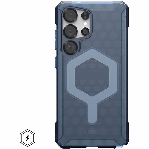 Urban Armor Gear Essential Armor Rugged Case for Samsung Galaxy S25 Ultra Smartphone - Hex Pattern - Cloud Blue - Shock Ab