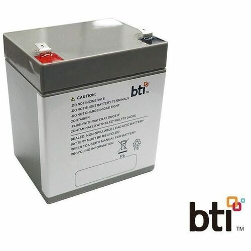 BTI 12V5.5A-T2-BATT-BTI 12V 5.5AH 1-CELL T2/F2 SEALED LEAD ACID BATTERY - 2yr Warranty - Compatible OEM: 12V5.5A-T2 Model: