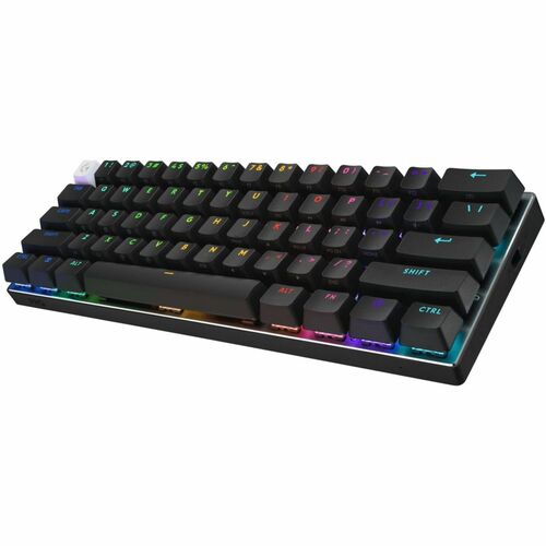 Logitech G PRO X 60 Gaming Keyboard - Wired/Wireless Connectivity - USB Interface - RGB LED - Swiss - QWERTZ Layout - Blac