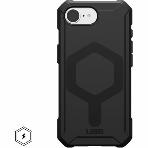 Urban Armor Gear Essential Armor Rugged Case for Apple iPhone 16e Smartphone - Hex Pattern - Black - Drop Resistant, Impac