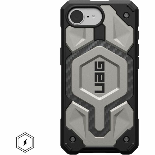 Urban Armor Gear Monarch Pro Rugged Case for Apple iPhone 16e Smartphone - Hex Pattern - Titanium - Shock Absorbing, Drop 
