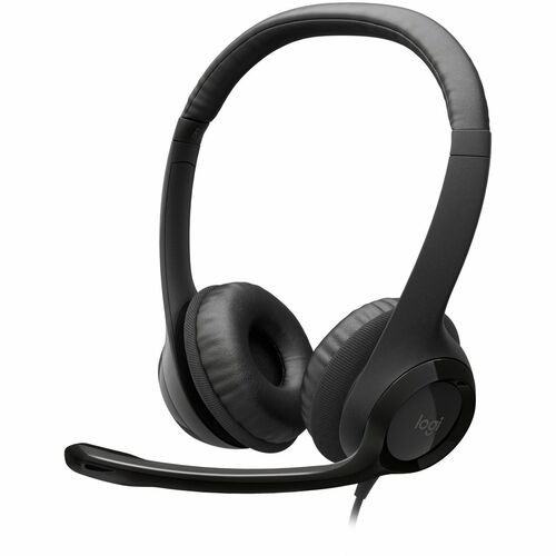 Auriculares Logitech ClearChat H390 Cableado Sobre la cabeza Estéreo - Negro, Plata - Binaural - Circumaural - 20Hz a 20kH
