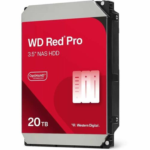 WD Red Pro WD202KFGX 20 TB Hard Drive - 3.5" Internal - SATA - Conventional Magnetic Recording (CMR) Method - NAS Device S