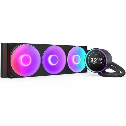 NZXT Kraken Elite 420 RGB RL-KR42E-B2 1 Cooling Fan/Radiator/Pump - CPU, Processor - 3 x Fan(s) - 167.54m³/h Maximum Airfl
