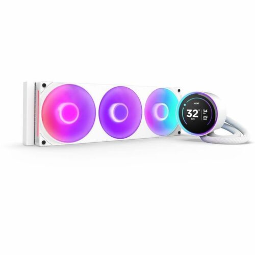 NZXT Kraken Elite 420 RGB RL-KR42E-W2 1 Cooling Fan/Radiator/Pump - CPU, Processor - 3 x Fan(s) - 167.54m³/h Maximum Airfl
