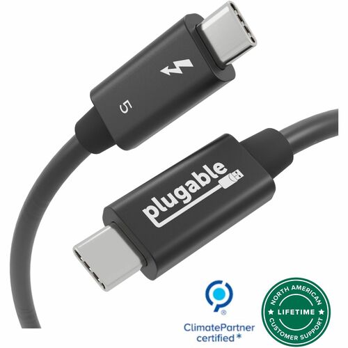 Plugable Thunderbolt 5 Cable with 80Gbps and 240W Charging - Thunderbolt Certified | Up to 120Gbps Bandwidth Boost - Compa