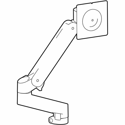 Ergotron Mounting Arm for Monitor, Mounting Collar, Mounting Pole, Display Screen, Display - Black - Height Adjustable - 8