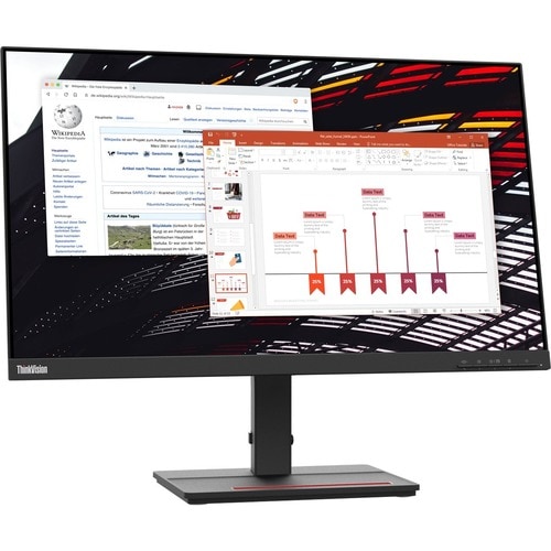 LENOVO DCG SOURCING ThinkVision S24e-20 24" Class Full HD LED Monitor - 16:9 - Raven Black - 23.8" Viewable - Vertical Ali