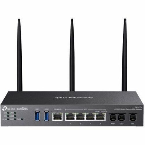 Omada DR3650v Wi-Fi 6 IEEE 802.11 a/b/g/n/ac/ax Ethernet, VDSL2, ADSL2+, ADSL2, ADSL, DSL Modem/Wireless Router - Dualband