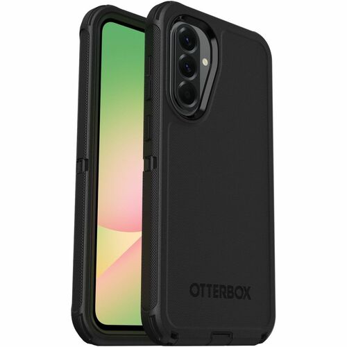 OtterBox Defender Rugged Carrying Case (Holster) Samsung Galaxy A56 Smartphone - Black - Drop Resistant, Dirt Resistant, S