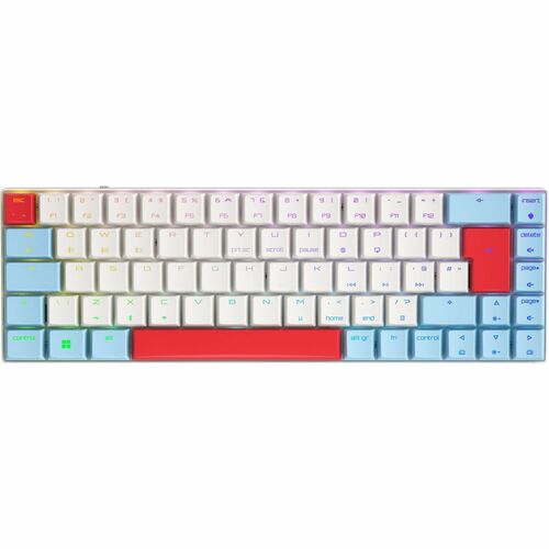 CHERRY XTRFY G80-386A Gaming Keyboard - Compact - Wired/Wireless Connectivity - USB Type A Interface - RGB LED - Nordic - 