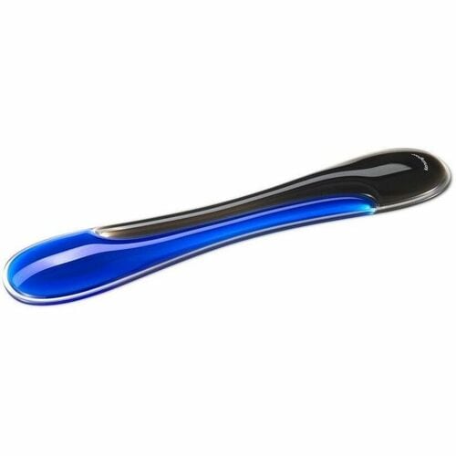 Kensington Slim Duo Gel Wrist Rest - 18 mm x 490 mm x 95 mm Dimension - Black, Blue - Gel - Strain Resistant - Keyboard - 