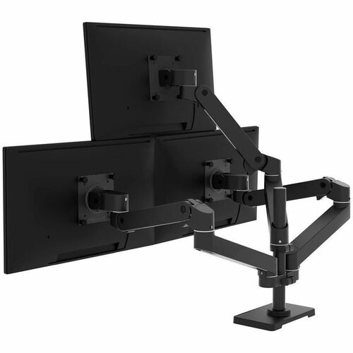 Ergotron Mounting Collar for Monitor - Black - 2 Display(s) Supported - 19.96 kg Load Capacity - Aluminium