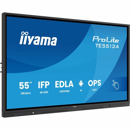 iiyama ProLite TE5513A-B1AG 4K UHD LCD Collaboration Display - Cortex A73 1,40 GHz - 8 GB - Touchscreen - 16:9 Seitenverhä