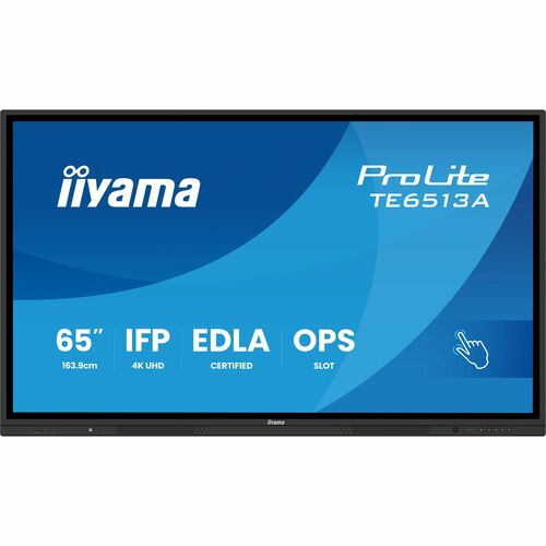 iiyama ProLite TE6513A-B1AG 4K UHD LCD Collaboration Display - Cortex A73 1,40 GHz - 8 GB - Touchscreen - 16:9 Seitenverhä