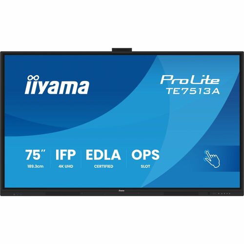 iiyama ProLite TE7513A-B1AG 4K UHD LCD Collaboration Display - Cortex A73 1,40 GHz - 8 GB - Touchscreen - 16:9 Seitenverhä