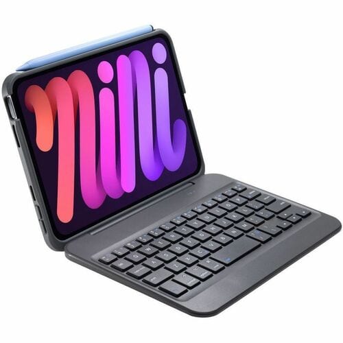 ZAGG Slim Book Keyboard/Cover Case Apple iPad mini (6th Generation), iPad mini (7th Generation) Tablet - Wear Resistant, T