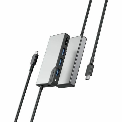 Alogic Fusion CORE USB-Typ C Docking Station - Grau, Schwarz - 1 Unterstützte Displays - 4K - 3840 x 2160 - 4 x USB-Anschl