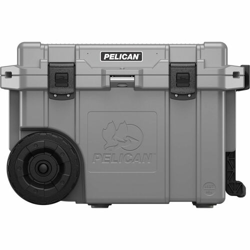Pelican Elite 45QW Ice Box - 11.25 gal - 2 x Wheel - Graphite - Polyethylene, Thermoplastic Elastomer (TPE), Acrylonitrile