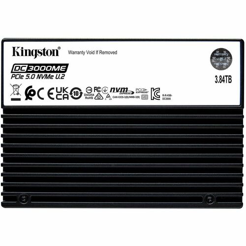 Kingston Solid State-Laufwerk - 2,5" Intern - 3,84 TB - U.2 (PCI Express NVMe 5.0 x4) - Server, Data Center Unterstütztes 