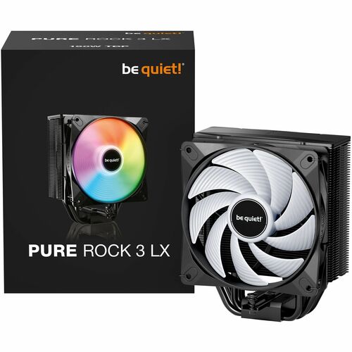 be quiet! Pure Rock 3 LX BK040 Cooling Fan - 4 x Heat Pipe(s) - 2000 rpm - Rifle Bearing - Compatible Intel Socket: Socket