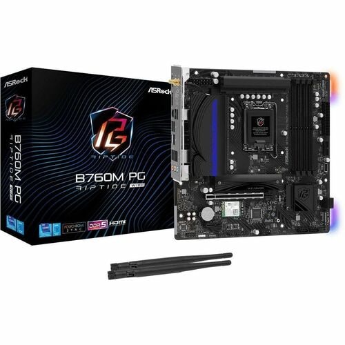 Placa base de escritorio para juegos ASRock Riptide B760M PG Riptide WiFi - Intel B760 Conjunto de Circuitos Integrados - 