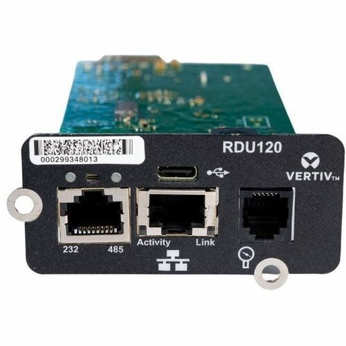 Adattatore per gestione UPS Vertiv Liebert RDU120 - IntelliSlot - 1 x Porta/e di rete (RJ-45) - Seriale - USB