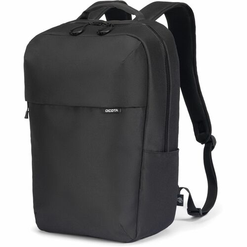 Dicota Commuter Carrying Case (Backpack) for 33 cm (13") to 40.6 cm (16") Notebook - Black - 300D rPET Polyester Body - Sh