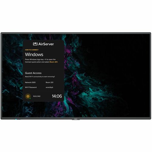 NEC Display MultiSync M861 2184.40 mm LCD Digital Signage Display - 24 Hours/7 Days Operation - Energy Star - In-plane Swi