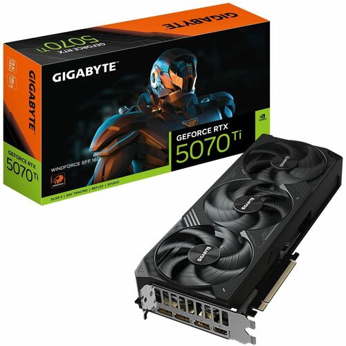 GIGABYTE NVIDIA GeForce RTX 5070 Ti Graphic Card - 16 GB GDDR7 - 7680 x 4320 - 2.45 GHz Core - 256 bit Bus Width - PCI Exp