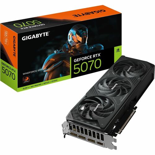 GIGABYTE NVIDIA GeForce RTX 5070 Graphic Card - 12 GB GDDR7 - 7680 x 4320 - 2.51 GHz Core - 192 bit Bus Width - PCI Expres