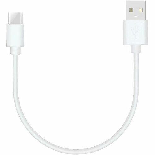 4XEM 1FT USB-A to USB-C Power Delivery Cable - White - 1 ft (0.30 m) USB/USB-C Data Transfer Cable for Notebook, Tablet, S