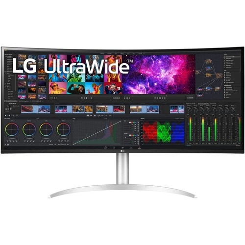 LG 40WP95C-W 40" Class 5K2K WUHD Curved Screen LCD Monitor - 21:9 - Silver - 39.7" Viewable - Nano In-plane Switching (Nan