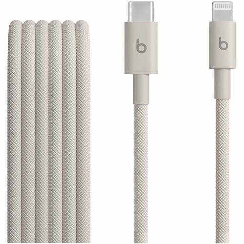 Beats by Dr. Dre USB-C to Lightning Woven Cable (1.5 m / 5 ft.) - Surge Stone - 4.92 ft Lightning/USB-C Data Transfer Cabl