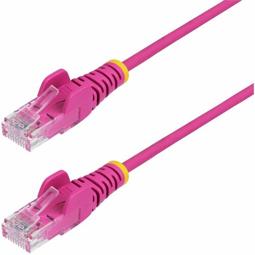 StarTech 1.5m Pink Slim CAT6 Ethernet Cable, Snagless RJ45, UTP, LSZH, 28AWG Pure Bare Copper, Slim Network Patch Cord - S
