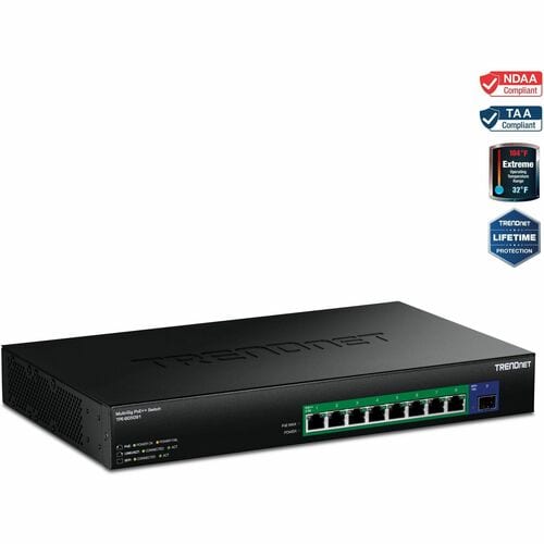 9-PORT 2.5G GAN POWER POE++ SW ITCH WITH 10G SFP+ PORTS 480W