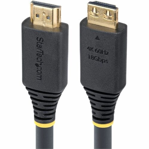 StarTech.com 20ft (6m) Active High Speed HDMI Cable with Gripping Connectors, 4K 60Hz/1440p 144Hz 18Gbps, UHD HDMI 2.0 Cor