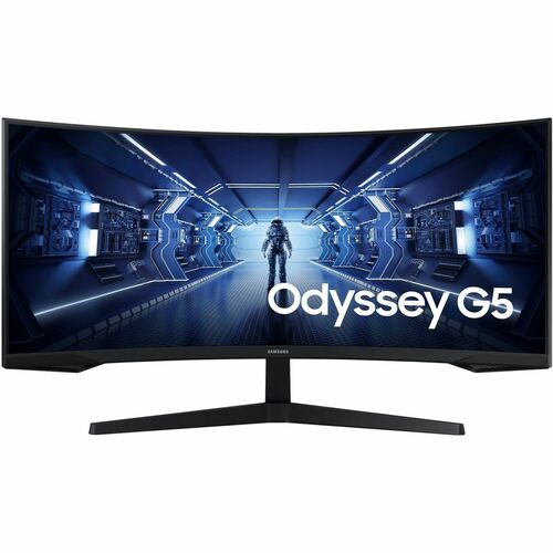 Samsung Odyssey G5 C34G55TWWN 34" Class UW-QHD Curved Screen LED Monitor - 21:9 - Black - 34" Viewable - Vertical Alignmen